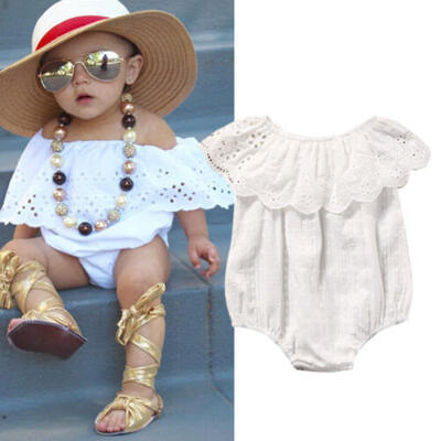 

US Newborn Infant Baby Girl Lace Romper Jumpsuit Bodysuit Clothes Outfit Sunsuit