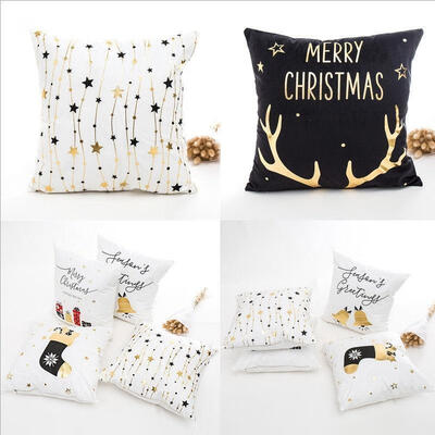 

Christmas Printing Throw Pillow Case Sofa Cushion Cover Office Home Decor