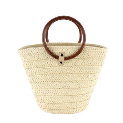 

Vintage Boho Paper Rope Straw Shoulder Handbags Women Casual Top-handle Bag