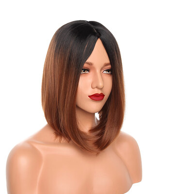 

12 Inches Ombre Wigs Short Bob Hair Wigs Synthetic Cosplay Daily Party Wig for Women