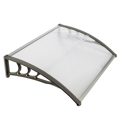 

Awning Cover HT-100 x 80 Household Application Door & Window Rain Cover Eaves Canopy White & Gray Bracket Patio Awnings