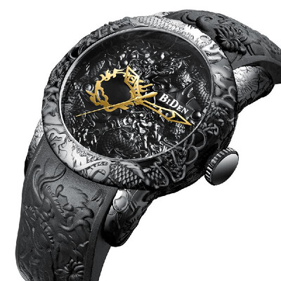

BIDEN Fashion Watch Trend Multi-functional Business Mens Watches Golden