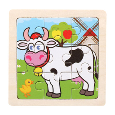 

Gotoamei Wooden Animal Puzzle Educational Developmental Baby Kids Training Toy