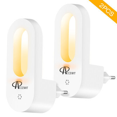 

2PCS ACCEWIT L803 LED Plug-and-play Auto Night Lamps with Dusk-to-dawn Sensor