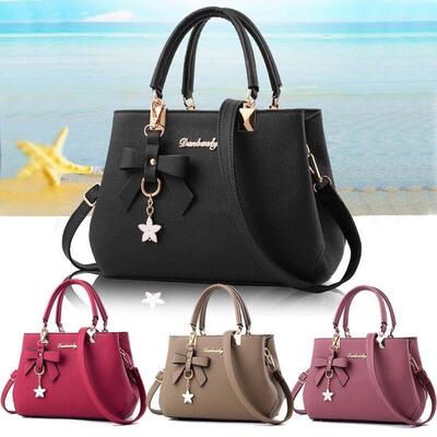 

Ladies Designer PU Leather Large Tote Bag Shoulder Satchel Handbag Crossbody