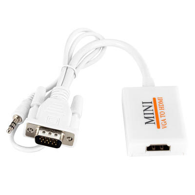 

VGA Male to HDMI Output 1080P HD Audio TV AV HDTV Video Cable Converter