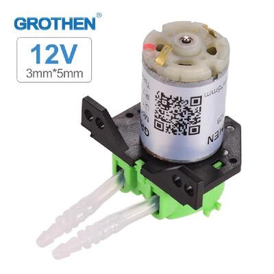 

GROTHEN DC 12V Dosing Pump Peristaltic Pump Mini Water Liquid Pump Peristaltic Tube Head Self-Priming Function for Aquarium Lab Ch
