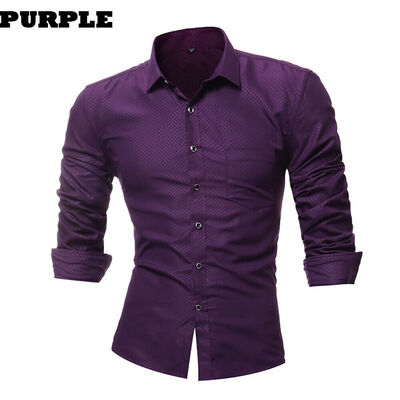 

New Men Casual Shirt Long Sleeve Slim Fit Shirts party Shirts Top plus size 3XL