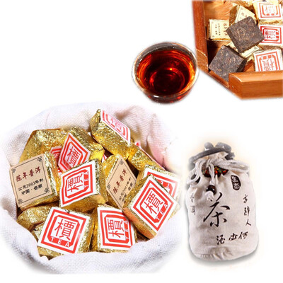 

Yunnan Bulk Ripe Puerh Tea Bohai Puer Cooked Tea Chinese Puer Cha Small Square Brick Tea