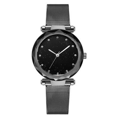 

Women Starry Sky Watch Fashion Mesh Band Rhinestone Analog Quartz Watches