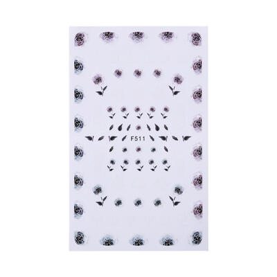 

Flower Print Simple Nails Sticker Nail Art Chinese Style Patch Nail Wraps
