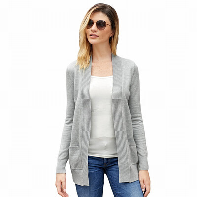 

Long sleeve cardigan sweater coat casual womens knitted sweater