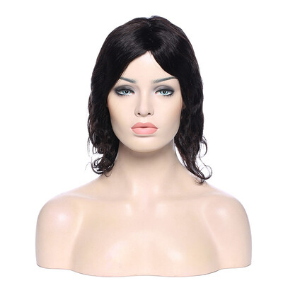 

100 Virgin Human Hair Natural Wave Wigs Brazilian Human Hair Wave Wigs Natural Black Color