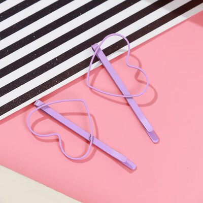 

Hair accessories pink girl heart hollow love heart heart hairpin folder bangs clip