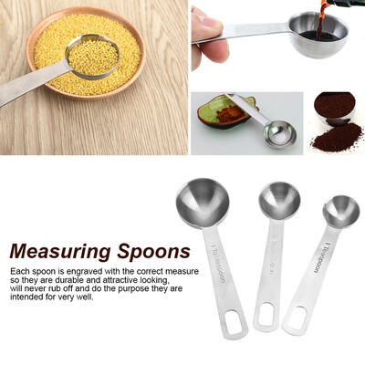 

Set of 6 Measuring SpoonsStainless Steel Measuring Spoons Set of 6 For Dry And Liquid IngredientsSpoons