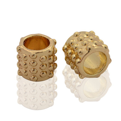 

Nickel Free & Lead Free Unfading Golden Alloy European Beads Large Hole Column Beads 8x7mm Hole 5mm