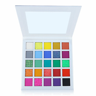 

25 Color Glitter Eyeshadow Palette Rainbow Pigment Eye Shadow Palette Long-Lasting Waterproof Matte Shimmer Cosmetics Makeup