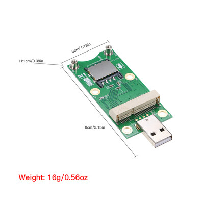 

Mini PCI-E to USB with SIM Card WWAN Adapter Card 3G4G Module