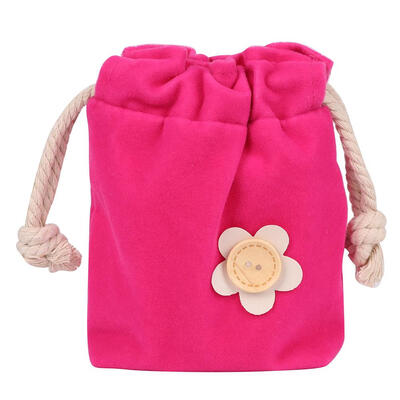 

Portable Cotton Storage Bags Hanging Drawstring Canvas Bouquet Pocket Bag