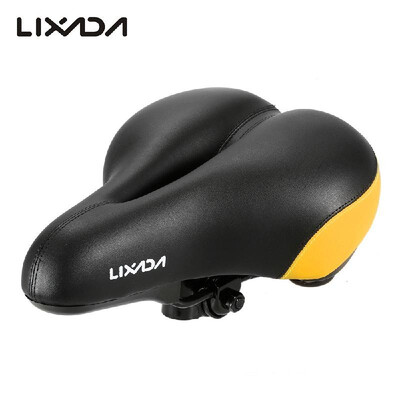 

Lixada Wide Bicycle Saddle MTB Mountain Bike Seat Road Bike Seat Cycling Cushion Saddle with Safety Taillight