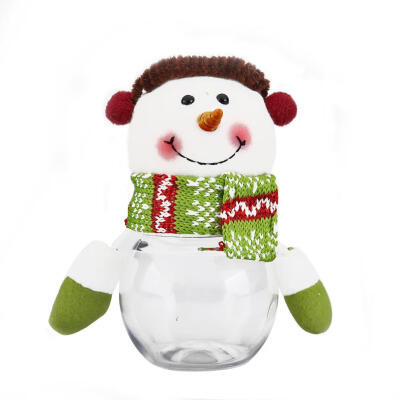 

Santa Claus Elk Snowman Candy Jars Container Round Pentagram Kids Gift Box