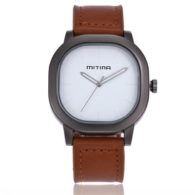 

New square head sports watch male Japanese movement leather
