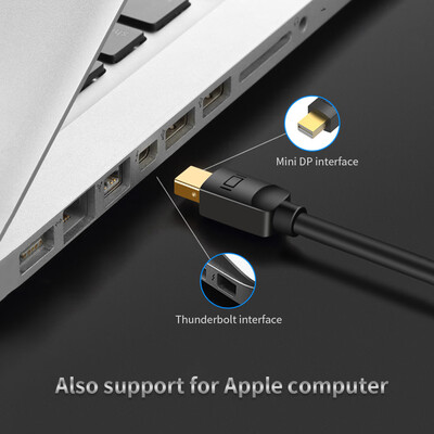 

VENTION Mini DP to DP Adapter Cable 4K60Hz Mini DisplayPort to DisplayPort Converter Male to Male Gold-plated Cord for Macbook Th