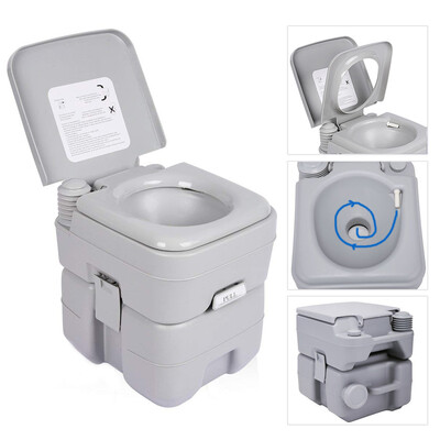 

Ktaxon Portable Camping Toilet 53 Gallon Capacity Leak Proof Porta Potty up to 50 Flushes for Camping RV Boating Hiking
