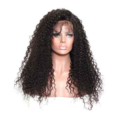 

Dolago virgin Curly 360 Lace Frontal Wig Pre Plucked With Baby Hair 180 Density Lace Front Peruvian Human Hair Wigs