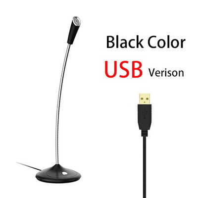

USB Microphone Omnidirectional for PC Computer Laptop Vocal Microphones Professional Karaoke 35mm Recording Desktop Wired