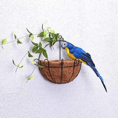 

Living Room Bedroom Decoration Home Park Garden Vivid Artificial Bird Fancy Feather Parrot Decorative Prop