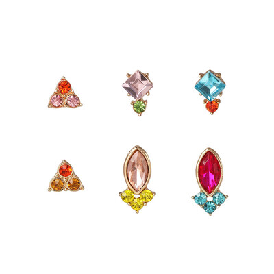 

2019 cute endless crystal hoop earrings for women girls cartilage Geometric earring hoop earrings cz jewelry party gift