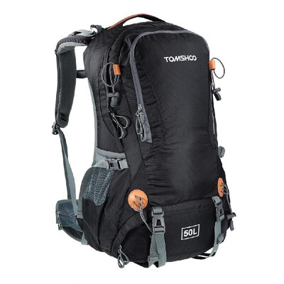 

TOMSHOO 50L Versatile Outdoor Hiking Camping Climbing Travel Home Backpack Pack Bag Water Repellent Backpack with Rain Cover Rain