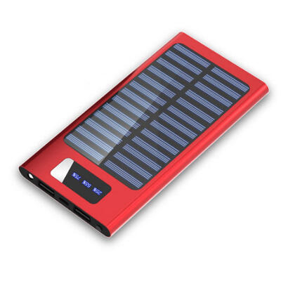 

Universal Portable Solar Dual USB Mobile Power Bank Ultrathin Polymer Battery Charger