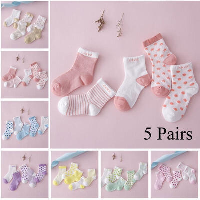 

5 Pairs Warm Toddler Baby Boys Girls Cotton Socks Newborn Infant Kids Soft Sock
