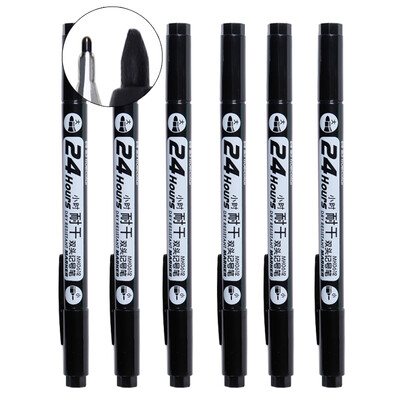 

TRUECOLOR black quick-drying small double-headed marker wear-resistant dry whiteboard pen big pen office conference teaching pen 12 box MK0612