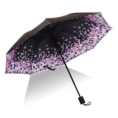 

Outdoor Creative Umbrella UV Plastic Umbrellas Three Fold Folding
