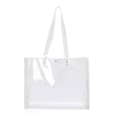 

Women PVC Transparent Totes Handbags Clear Shoulder Shopping Beach Bags