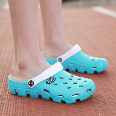 

Pull back Warrior sandals casual couple models breathable outdoor wild beach hole shoes 049 Bao blue 38
