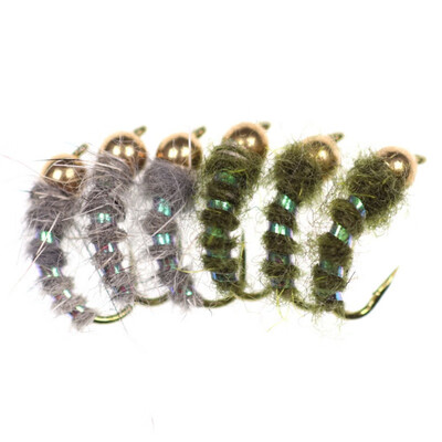 

Arrived 6 PcsSet Copper John Bead Head Prince Nymph Flies Trout Fly Fishing Bait 12