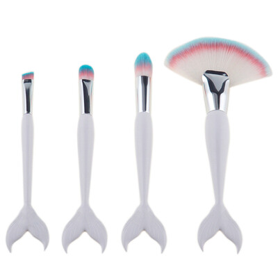 

〖Follure〗New 4Pcs Sector Makeup Brush Set Big Fish Tail Foundation Powder Brushs