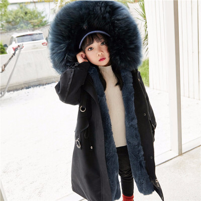 

Baby girl winter clothes winter girl jacket autumn baby girl jacket natural fox fur collar girl jacket discount warm childrens