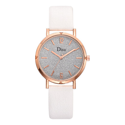 

Womens watch dial flash powder watch pu strap ladies quartz watch