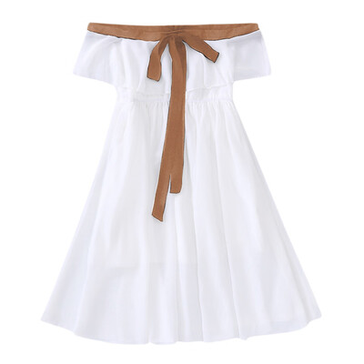 

Teen Kids Baby Girls Chiffon Off Shoulder Short Sleeve Falbala Princess Dress