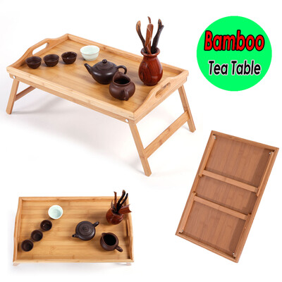 

Bamboo Sofa Bed Tray Breakfast Laptop Desk Food Serving Hospital Table Folding