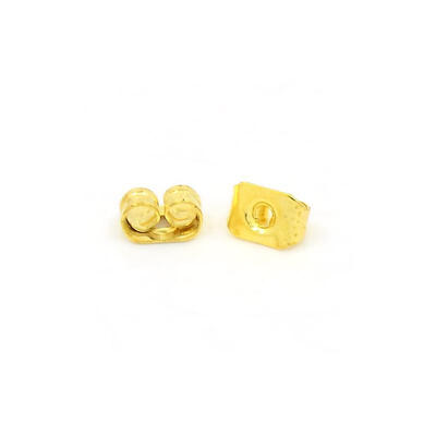 

Iron Ear Nuts Earrings Backs Golden 6x4x3mm Hole 0710mm