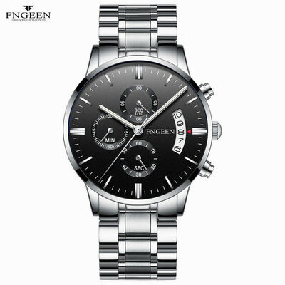 

Fashion Mens Stainless Steel Luxury Military Army Analog Quartz Wrist Watch