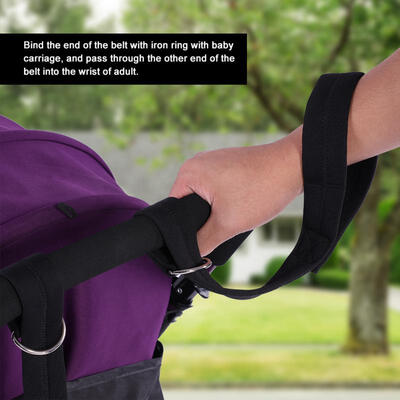 

Greensen 1Pc Baby Stroller Safety Wrist Straps Infant Kids Pram Pushchair Anti Lost Harness Black Color
