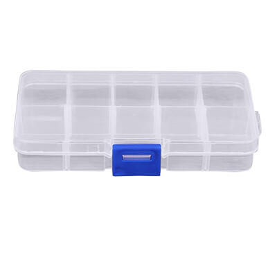 

10 Compartments Transparent Plastic Jewelry Pills Box Organizer Storage