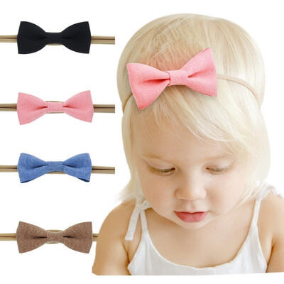 

4pc Girls Baby Headband Toddler Lace Bow Flower Hair Band Accessories Headwears